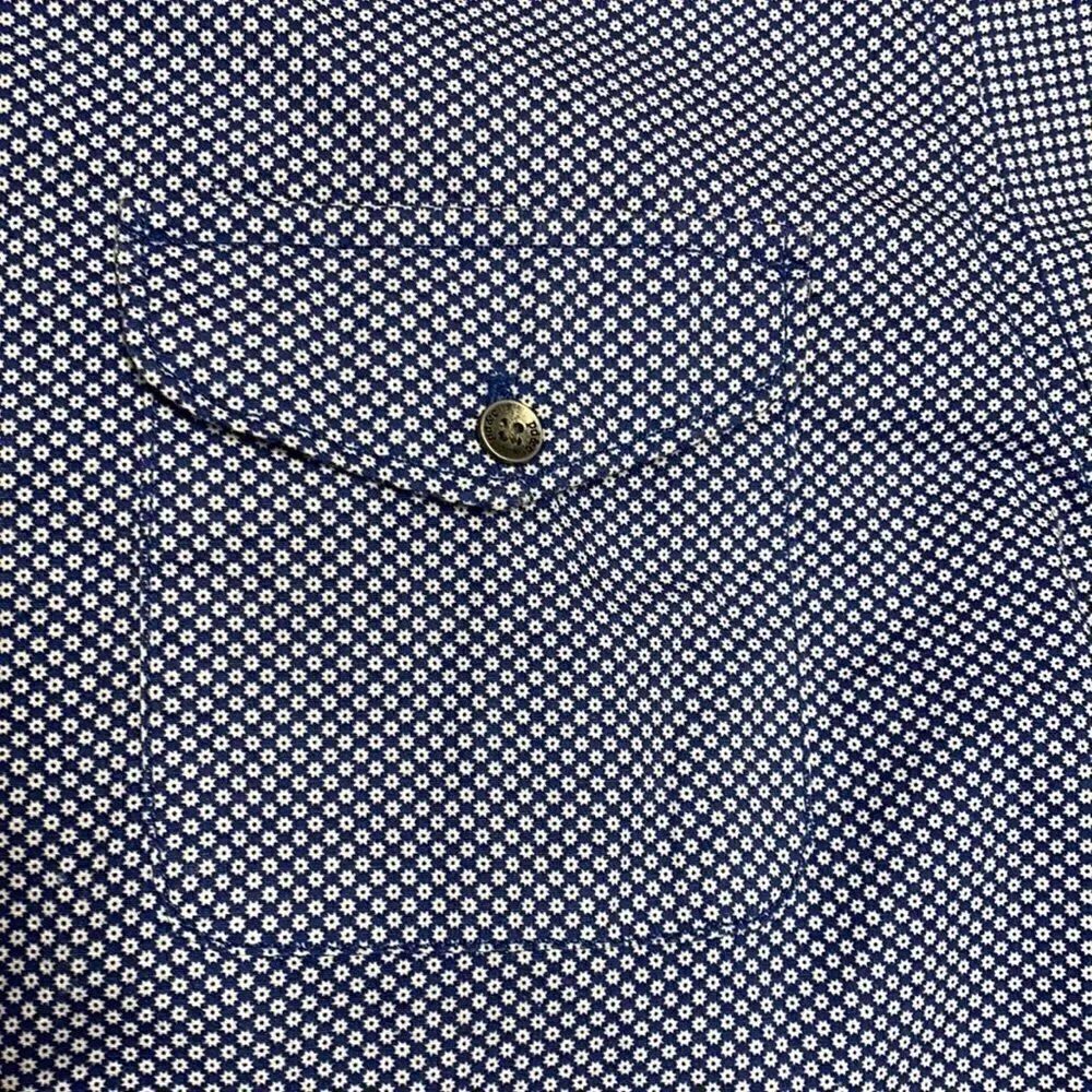 PD&C Blue Printed Slim Fit S/S Button Down - Picture 3 of 8